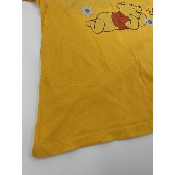Disney Size M‎ Women's Yellow Crew Neck Winnie The Pooh T-Shirt - Picture 6 of 14